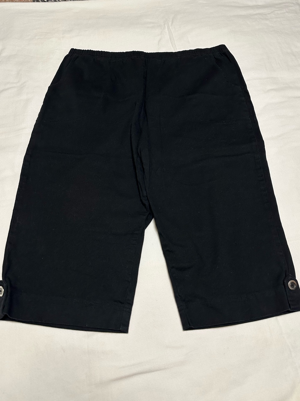 Denim & Co. Women’s Black Pull-On pedal Pushers Petite XL